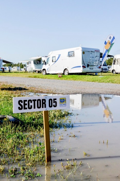 Karavaanarialue oli jaettu sektoreihin.